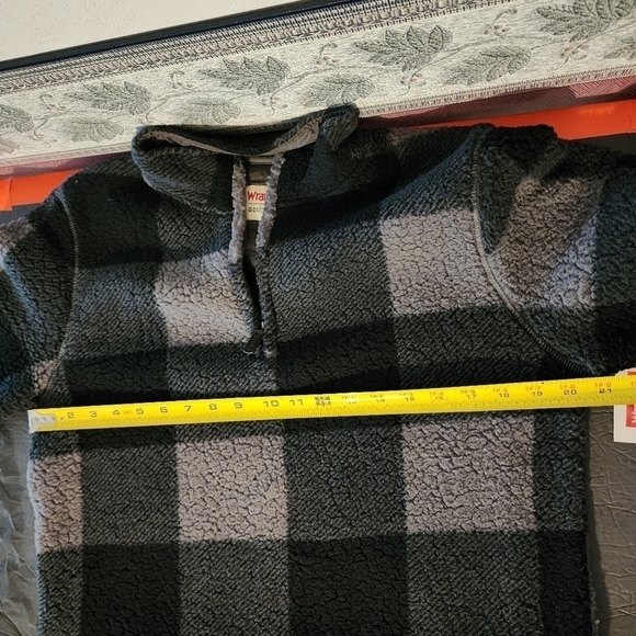 Wrangler Authentics Men's Fleece Quarter Zip Pullover Gray / Black Size S NWT - Picture 11 of 12